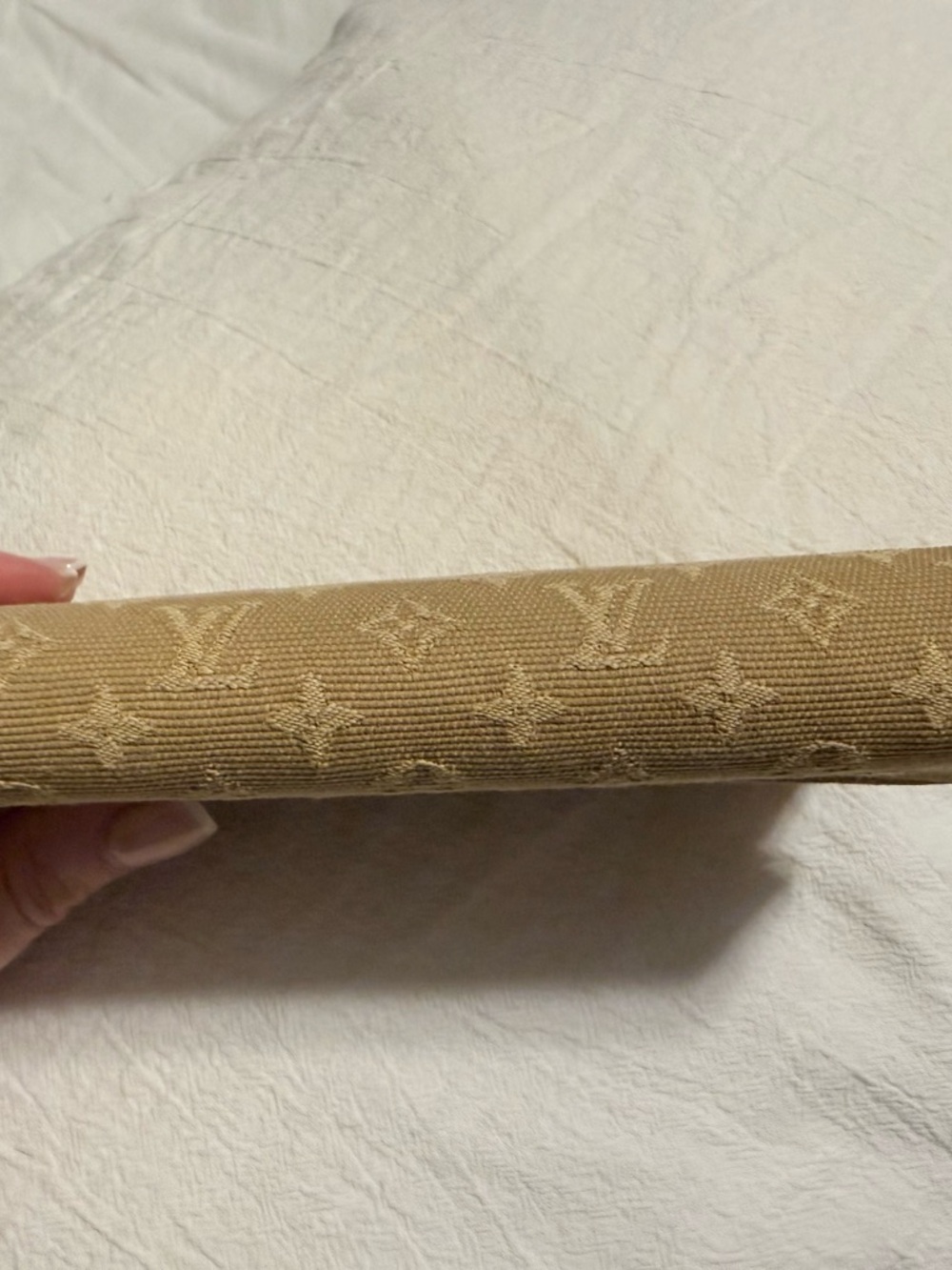 Louis Vuitton Tan Embossed Monogram Fold-Over Clutch - Picture 6 of 12